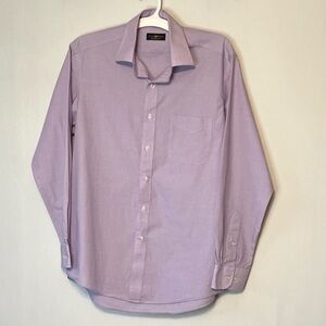 Club Room Mens Regular Fit Dress Shirt 15.5 34/35 Long Sleeves 100% Cotton